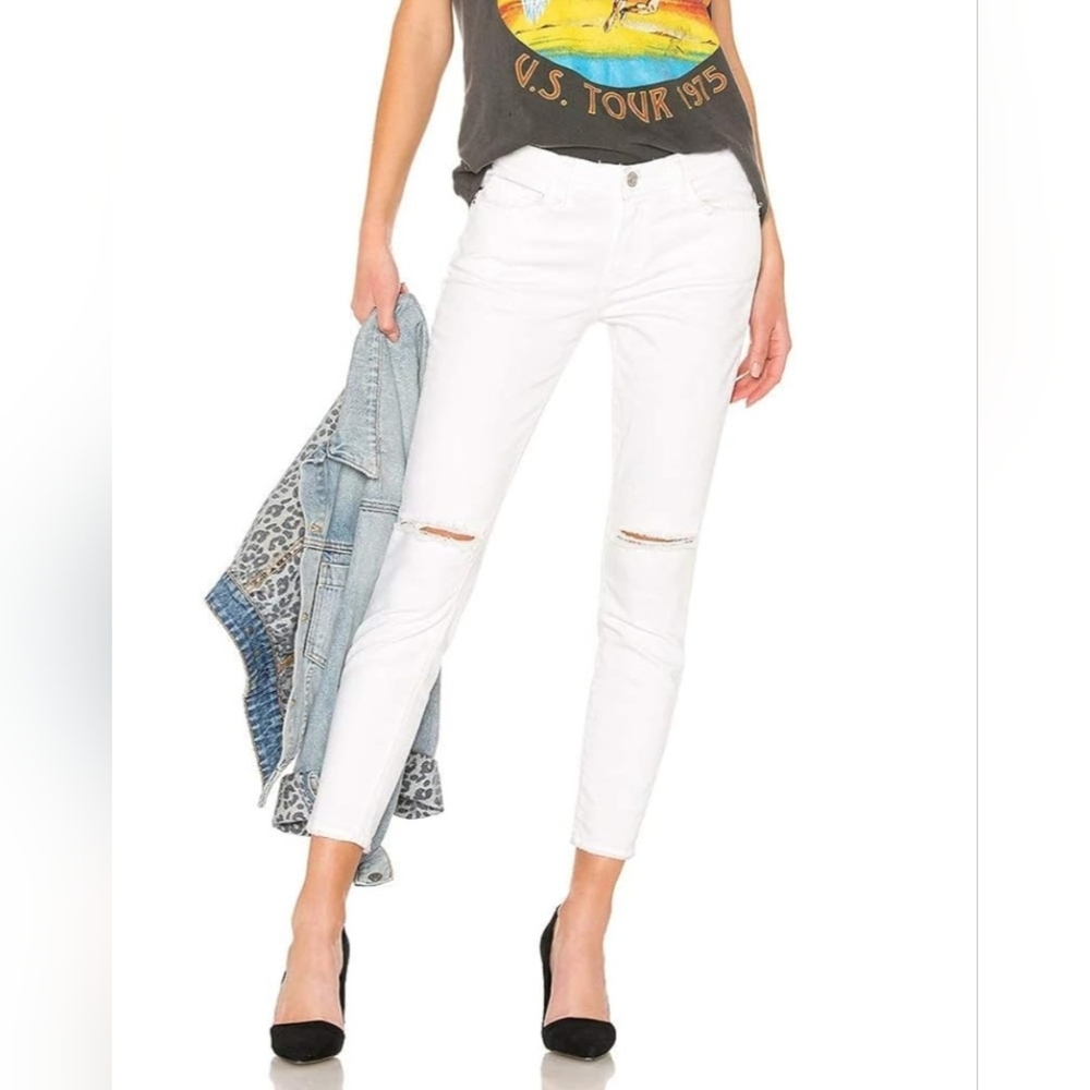 NWT CURRENT/ELLIOTT Stiletto White Jeans